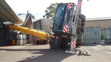 Crane Toppling Incident, 38 Bradmill Ave, Rutherford, NSW
