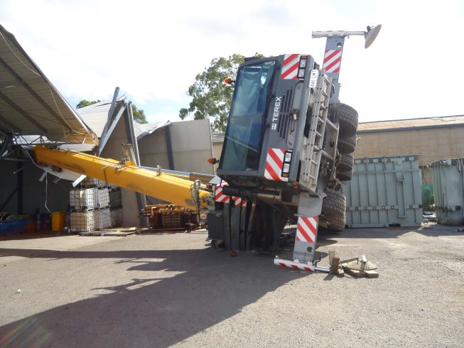 Crane Toppling Incident, 38 Bradmill Ave, Rutherford, NSW